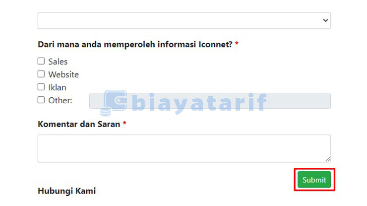 Ajukan Permohonan Pasang Iconnect