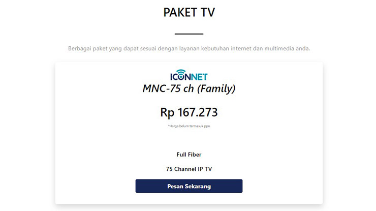 Paket Internet TV