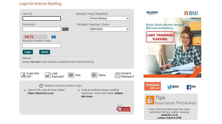 Biaya Transfer via Internet Banking