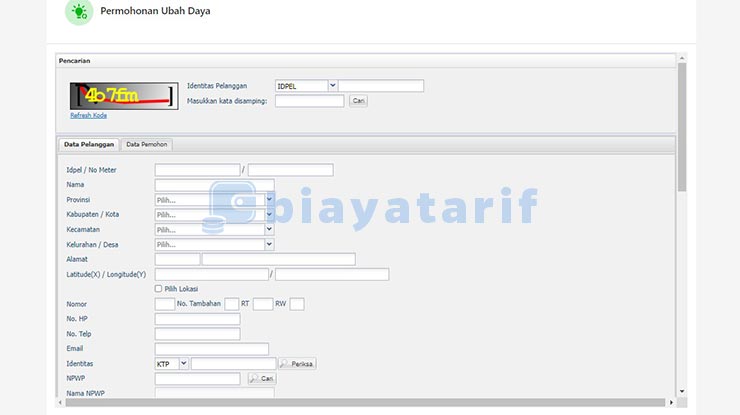 Isi Formulir Tambah Daya Listrik PLN