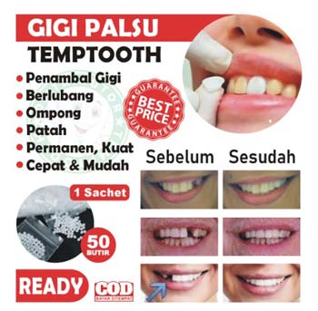 Temptooth Lem Gigi Palsu 50 Butir