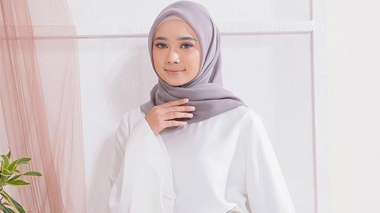 Jilbab Warna Ungu Muda 1